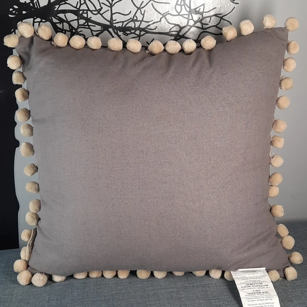 Fall Harvest Accent Throw Toss Bed Pillow Embroidered Thankful Grateful Blessed